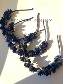 تصویر تل گلدار مشکی 