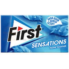 تصویر آدامس فرست ترکیه First Sensations طعم نعنا سفید خنک کننده 27 گرم 