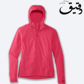 تصویر بادگیر ورزشی بروکس زنانه BROOKS WOMENS CANOPY JACKET صورتی نئونی BROOKS WOMENS CANOPY JACKET