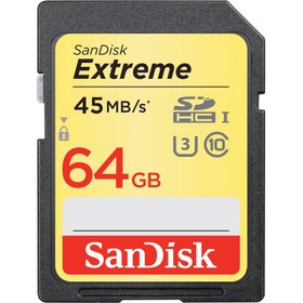تصویر کارت حافظه SanDisk SD 64GB Extreme 45MB/S 300X 