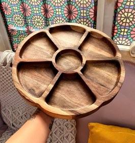 تصویر سینی مزه طرح گل سینی مزه زیبا شیک