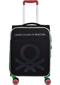 تصویر چمدان و ساک مشکی مردانه زنانه Benetton Ultra Light Luxury پارچه لوکس اندازه کابین بنتون اورجینال United Colors of Benetton 