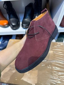 تصویر نیم بوت تمام چرم طبیعی گاوی درجه یک مردانه بندی 