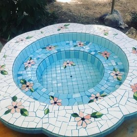 تصویر آبنما دو طبقه کاشی 