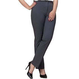 تصویر شلوار پارچه ای زنانه برنس مدل آنیلا رنگ طوسی و کرم 