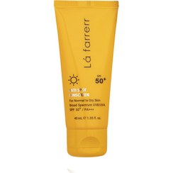 تصویر کرم ضد آفتاب و ضد لک بی رنگ لافارر مناسب پوست خشک و معمولی SPF50 La Farrerr Anti Spot Sunscreen Cream SPF 50 for Normal to Dry Skin