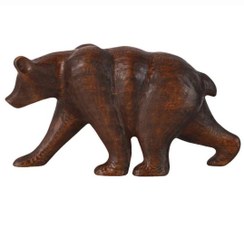 تصویر خرس کوچک چوبی wooden bear