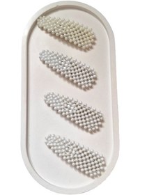 تصویر گیره تق تقی مرواریدی سایز بزرگ 