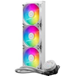 تصویر خنک کننده پردازنده Cpu Fan Coolermaster Core ARGB White MasterLiquid 360L 