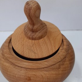 تصویر قندان گرد چوبی 