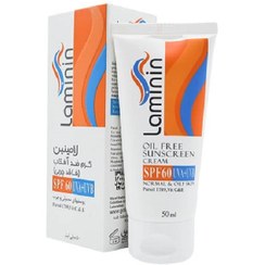 تصویر کرم ضد آفتاب فاقد چربی SPF60 لامینین 50 میل 