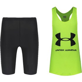 تصویر ست تاپ ورزشی مردانه با شلوارک کد 1502-2701 