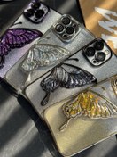 تصویر قاب موبایل آیفون پروانه پولکی آکواریومی تک بال 