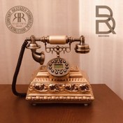 تصویر تکنیکال تلفن رومیزی طلایی T-8021 