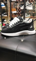 تصویر کتونی‌مردونه پوما مشکی زیره لاستیک .katoni puma black man,s