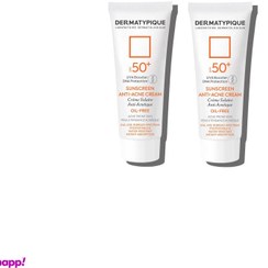 تصویر ضد آفتاب درماتیپیک (Dermatypique) مناسب پوست چرب و جوش‌دار با +SPF50 حجم 40 میلی لیتر مجموعه 2 عددی 