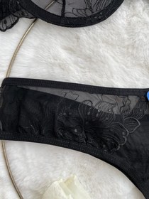 تصویر ست شورت و سوتین - مشکی / ۹۰ 