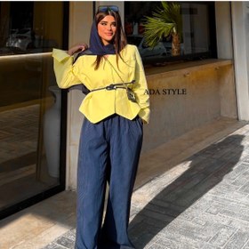 تصویر کت لیمویی لینن 