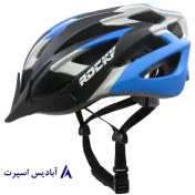تصویر کلاه دوچرخه سواری راکی مدل HY032 مشکی آبی Rocky Bicycle Helmet HY032 58-61cm Black Blue 