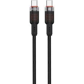 تصویر کابل دو سر تایپ سی پورودو Porodo Aluminum Braided USB-C to USB-C Cable 1.2m 60W USB-C To USB-C ALUMINUM BRAIDED CABLE porodo