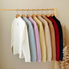 تصویر بافت یقه اشکی مرواریدی گرم بالا 