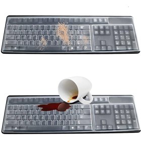 تصویر محافظ ژله ای کیبورد کامپیوتر حروف برجسته سایز 17 اینچ 