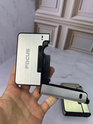 تصویر جاسیگاری فوکوس پهن(کیف سیگار) - نقره‌ای 