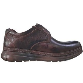 تصویر کفش چرم طبیعی مردانه بندی مدل کلارک اصل تبریز(clarks) طبی| رنگ قهوه ای|سایز 40-44| دور دوخت 