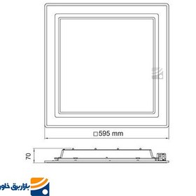 تصویر پنل 60 در 60 توکار 72 وات آلتون رای مدل درفام OF47 