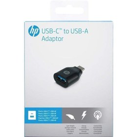 تصویر مبدل OTG تبدیل USB به Type-C برند HP مدل 2UX20AA#ABB 