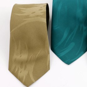 تصویر کراوات (کروات)طرحدار رنگ سبز وارداتی عرض متوسط در دو رنگ - سبز 