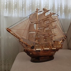 تصویر ماکت کشتی چوبی بادبانی کلکسیونی مدل(امپراتور بادها) 