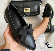 تصویر کفش کالج زنانه ورنی پاپیونی سایز ۳۷ تا ۴۲ 