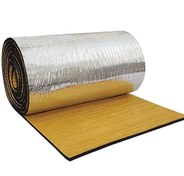 تصویر عایق الاستومری رولی پشت چسبدار با روکش آلومینیوم 