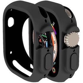 تصویر کاور محافظ سیلیکونی ساعت هوشمند اپل واچ اولترا - سایز 49 میلیمتر - زرشکی 