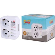 تصویر محافظ برق یخچال و فریزر 2 خانه ارت دار افق Ofogh 203 Ofogh 203 Voltage Protector With 2 Entries