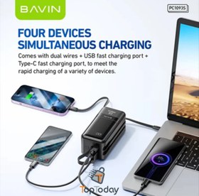 تصویر پاوربانک 20000 باوین Bavin PC1093S توان 65 وات 