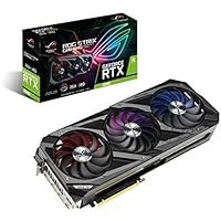 تصویر کارت گرافیک گیمینگ ایسوس استریکس ROG سری جیفورس RTX 3090 با ظرفیت 24 گیگابایتی 384 بیت با نسل GDDR6X قابل اورکلاک با سیستم خنک کننده 3 فن WINDFORCE با پشتیبانی از VR Ready و DirectX 12 و سوکت های اتصالی (1*HDMI و DP Port*3) بدنه فلزی و پلاستیک با نور پس زمینه RGB/ رنگ مشکی ASUS ROG STRIX NVIDIA GeForce RTX 3090 Gaming Graphics Card- PCIe 4.0, 24GB GDDR6X, HDMI 2.1, DisplayPort 1.4a, Axial-Tech Fan Design, 2.9-Slot