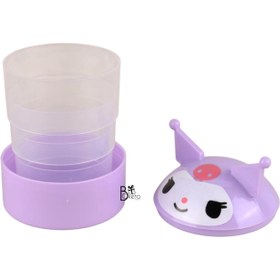 تصویر لیوان تاشو کرومی درب دار 