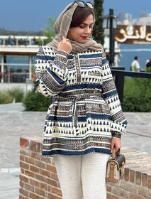 تصویر ست مادر پسری شامل وست و پیراهن آستین کوتاه و شلوارک و مانتو شلوار سایز بزرگ سورمه ای و مشکی 