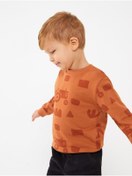 تصویر سویشرت طرح دار نوزاد پسر با یقه دوچرخه‌ای - ال‌سی وایکیکی - LC Waikiki -- 981039094- اورجینال 