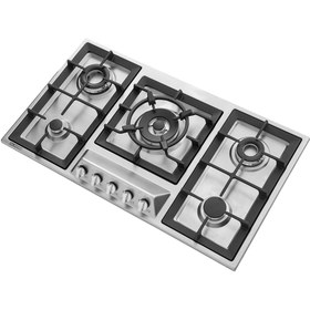 تصویر اجاق گاز پنج شعله‌ مدل S5910 استیل البرز 