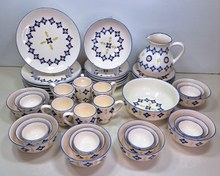 تصویر سرویس غذاخوری شش نفره گل آبی 