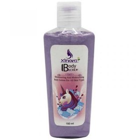 تصویر لوسیون براق کننده بدن ژینووا طرح اسب تک شاخ حجم 150 میلی لیتر Xinova Shimmering And Moisturizing Unicorn Body Lotion 150 ml