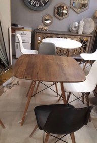 تصویر میز و صندلی ناهار خوری 4 نفره مدل فایبر گلاس 