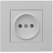 تصویر پریز توکار بکر مدل آسان ارت دار رنگ سفید 