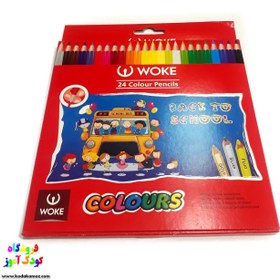 تصویر مداد رنگی ووک 24 رنگ جعبه مقوایی 