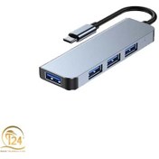 تصویر هاب 4 پورت TYPE-Cبه USB3.0 مدل P-3612 Pnet P-3612 hub