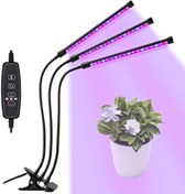 تصویر لامپ رشد گیاه ۳۶ وات با پایه خرطومی سه شاخه 