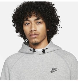 تصویر سویشرت ورزشی مدل Nike Sportswear Tech Fleece رنگ خاکستری تیره هدر/سیاه مردانه نایک 